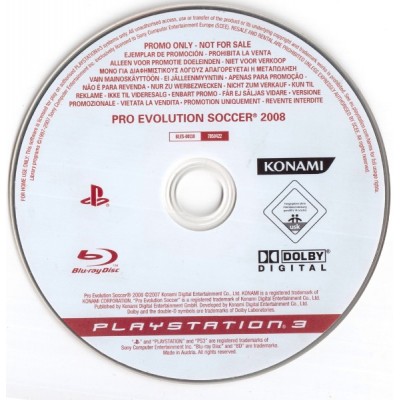 Pro Evolution Soccer 2008 (промо диск) [PS3, английская версия]